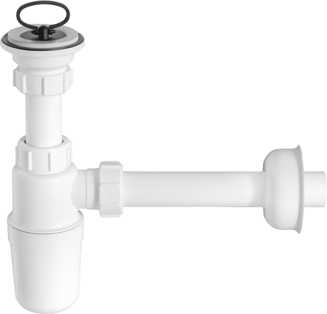Сифон для раковины McAlpine MRW1 32 мм, бутылочный, белый, с пробкой