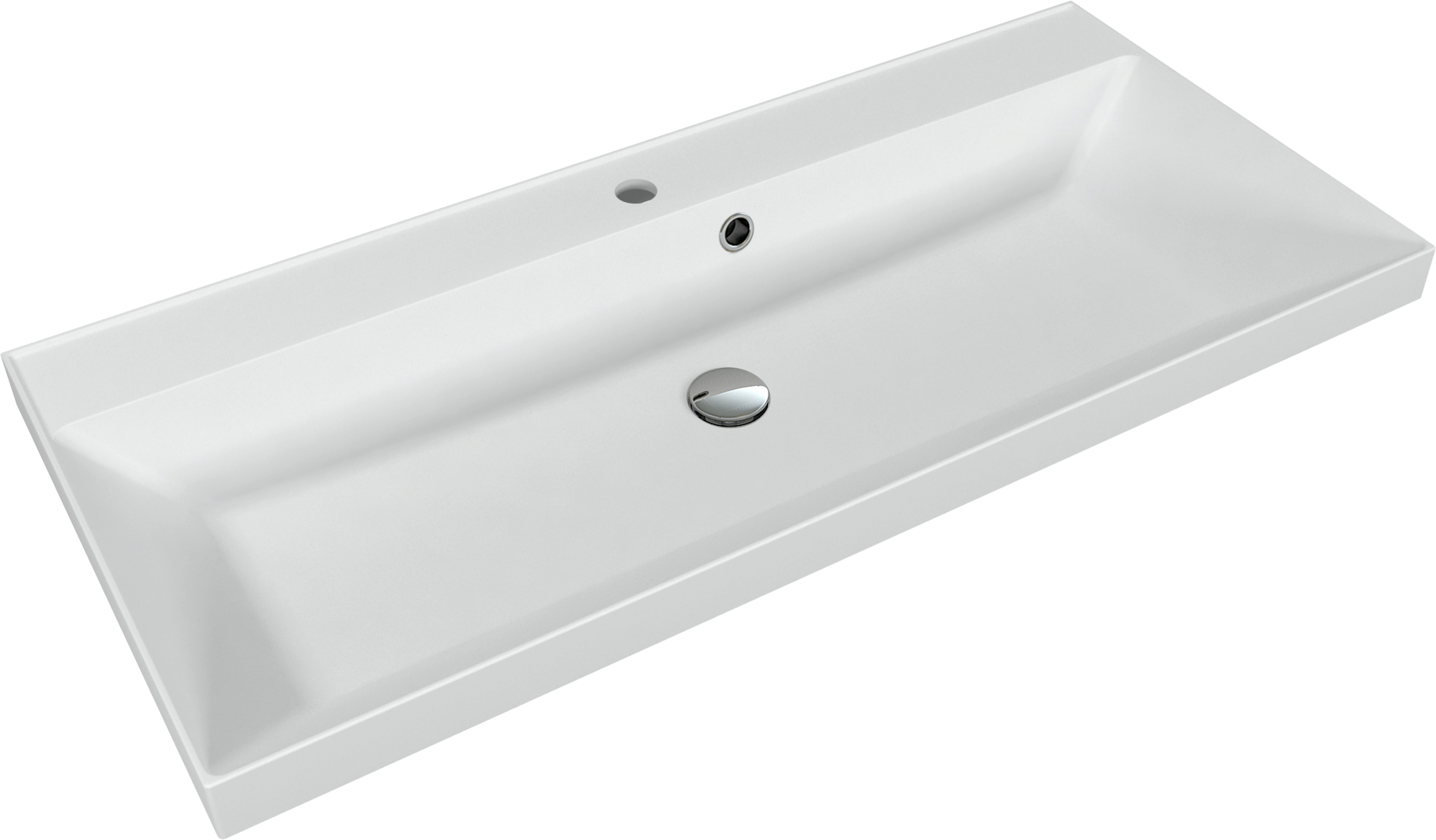 Мебельная раковина Florentina Астория 100 накладная, жасмин, прямоугольная, литьевой мрамор