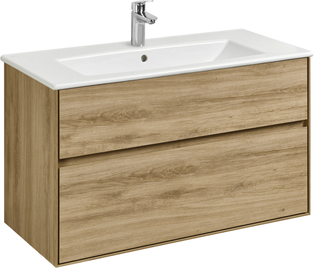 Тумба с раковиной AQUATON Либерти 100 раковина Элина 100