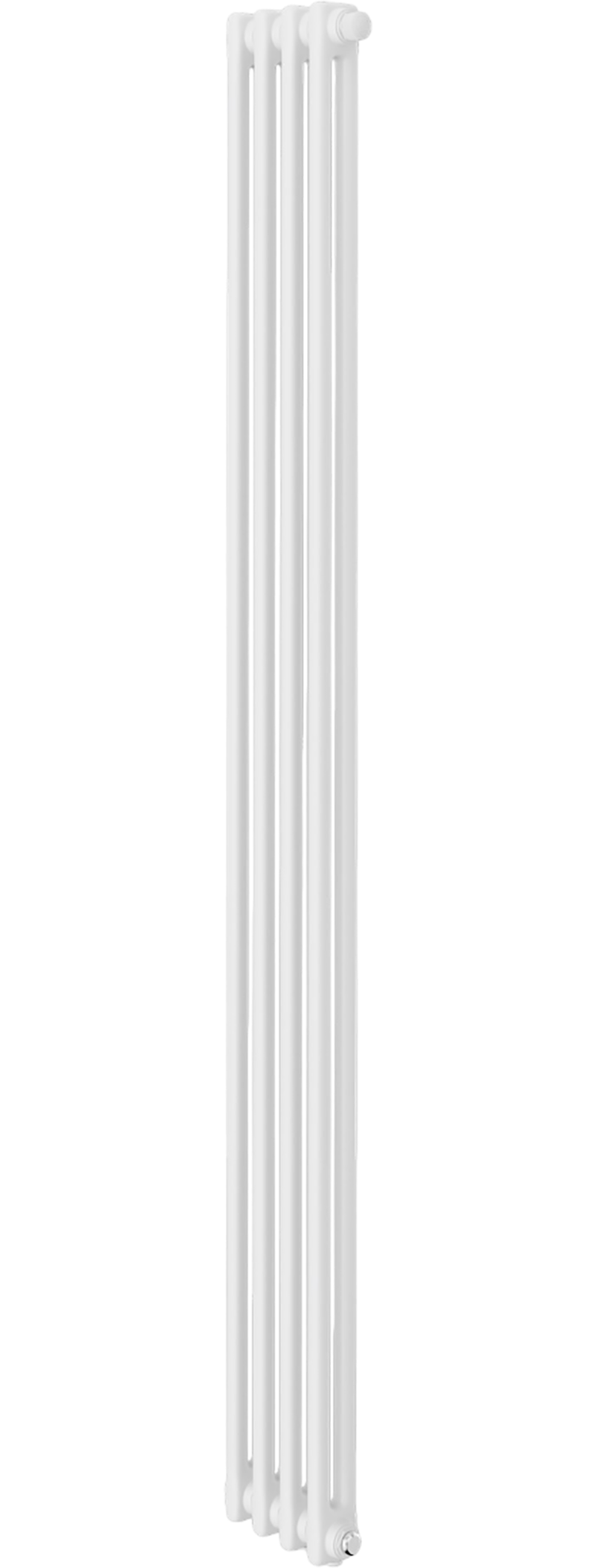 Радиатор стальной трубчатый Royal Thermo Insignia VC2180 вертикальный, 2 трубы, 4 секции, дизайнерский, нижнее универсальное подключение, белый RAL 9016