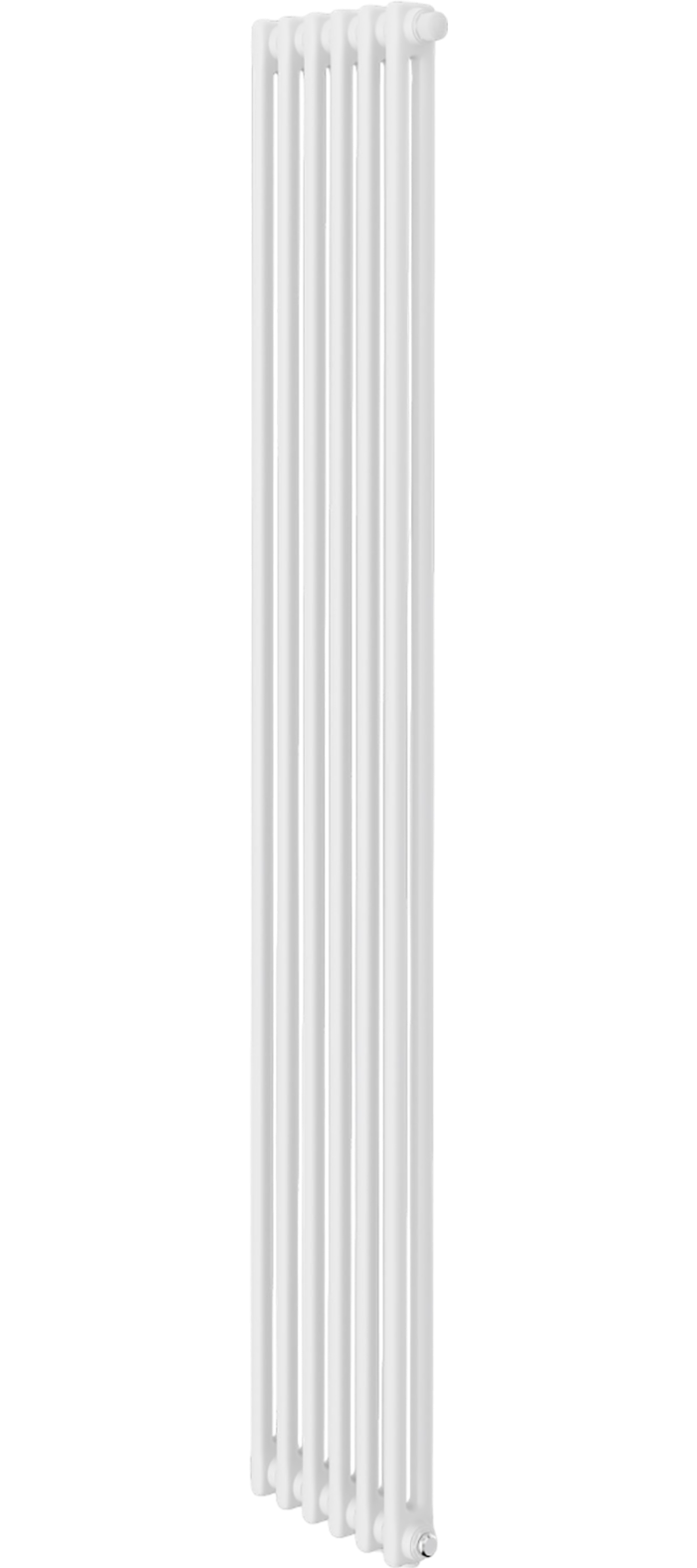 Радиатор стальной трубчатый Royal Thermo Insignia VC2180 вертикальный, 2 трубы, 6 секций, дизайнерский, нижнее универсальное подключение, белый RAL 9016
