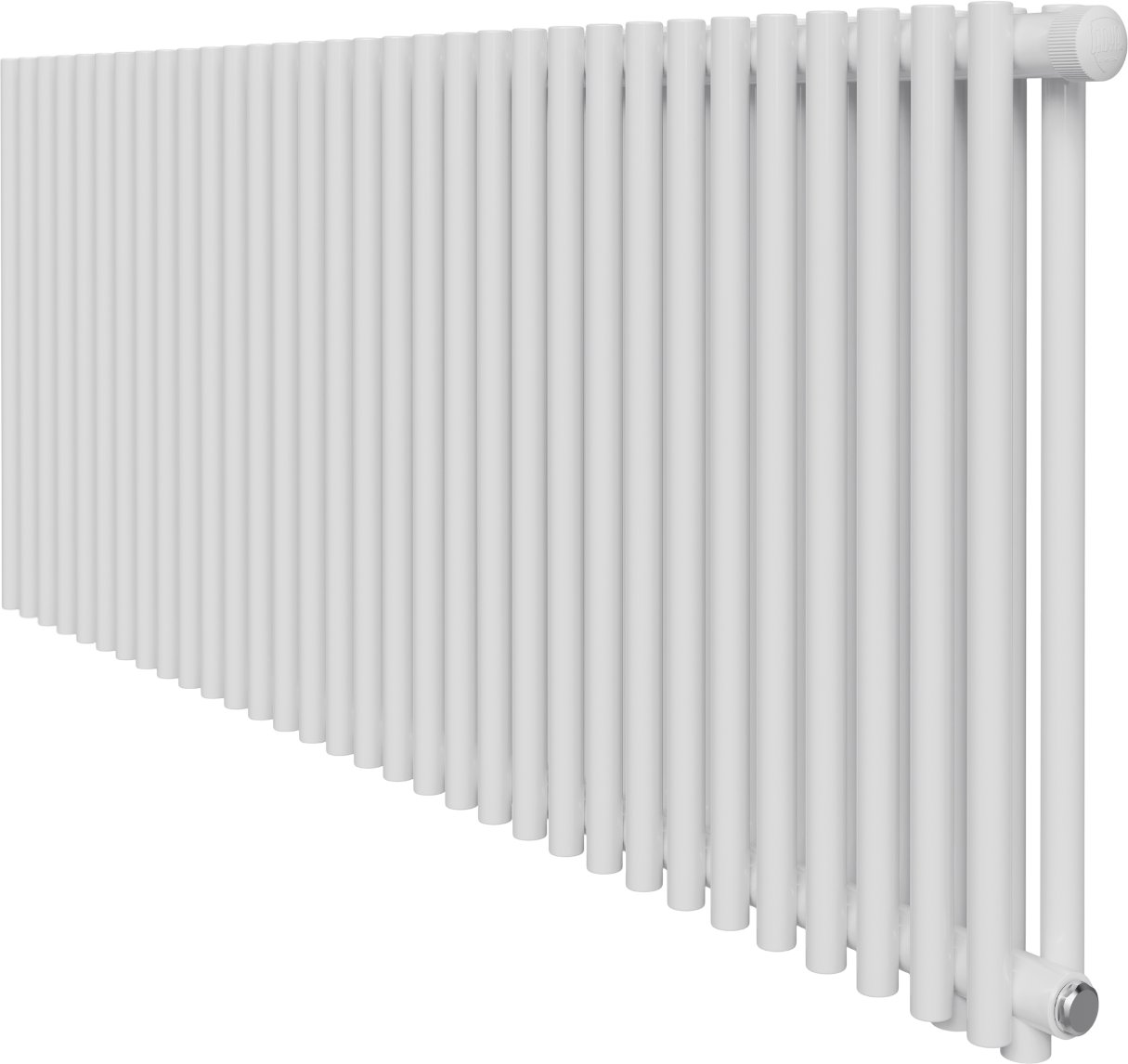 Радиатор стальной трубчатый Royal Thermo Shift R22 VC2050 2 трубы, 32 секции, дизайнерский, нижнее универсальное подключение, белый RAL 9016