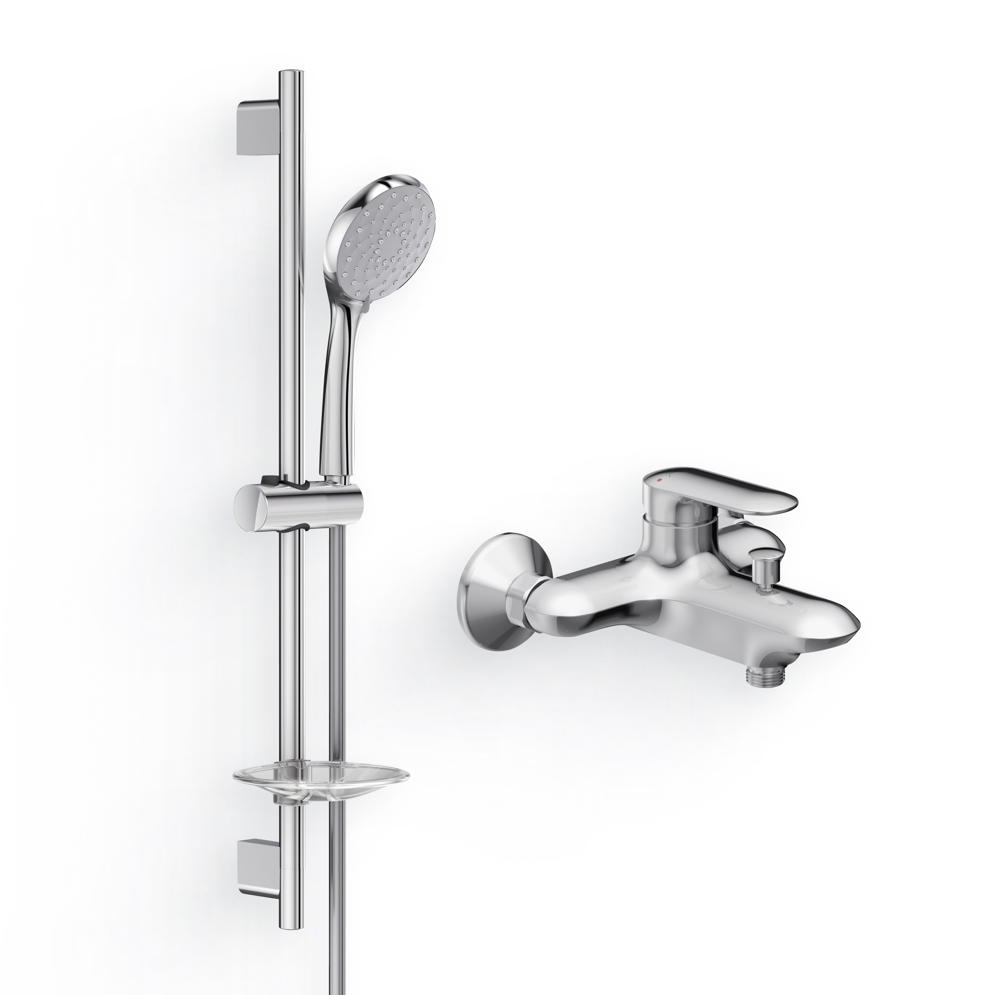 Душевой комплект Смеситель Jacob Delafon Kumin E99460-CP + Гарнитур Awaken E99899RU-CP