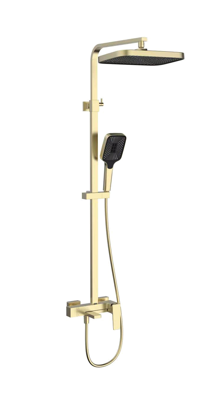 Душевая стойка Vincea Cube VSFS-4C12BG брашированное золото