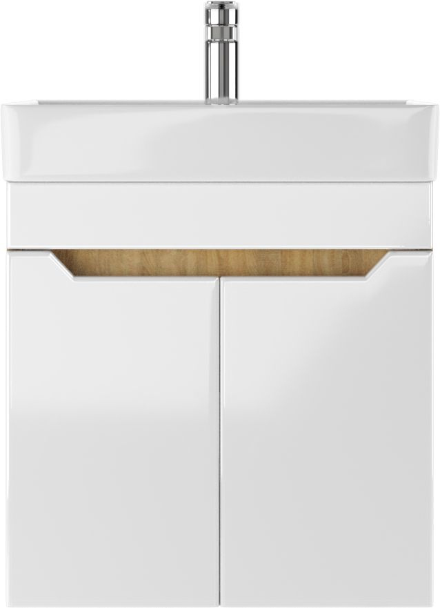 Тумба под раковину подвесная Айсберг, "Енисей 50" Мечта без ящика Дуб сонома