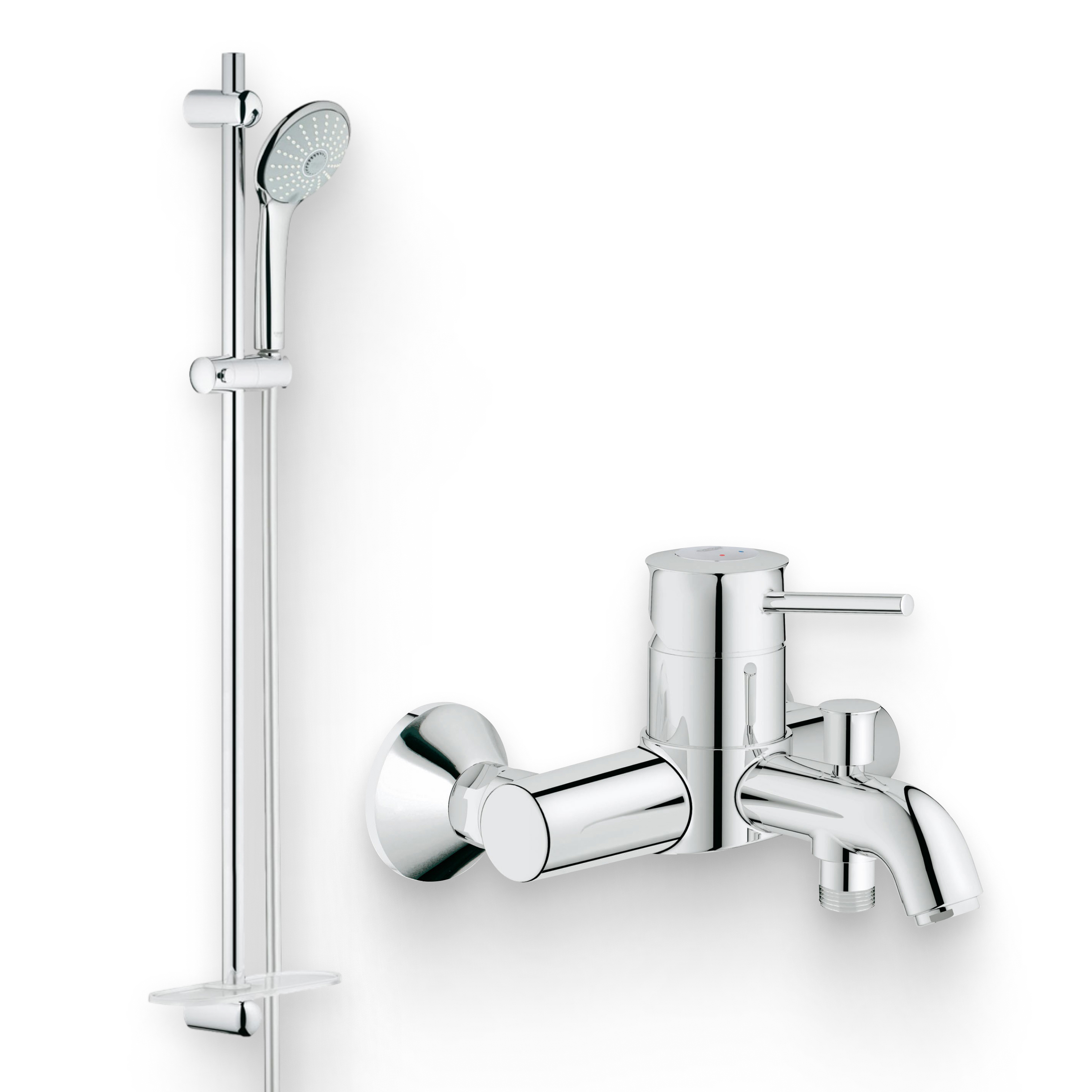 Душевой комплект Смеситель Grohe BauClassic 32865000 + Гарнитур Euphoria 27226001