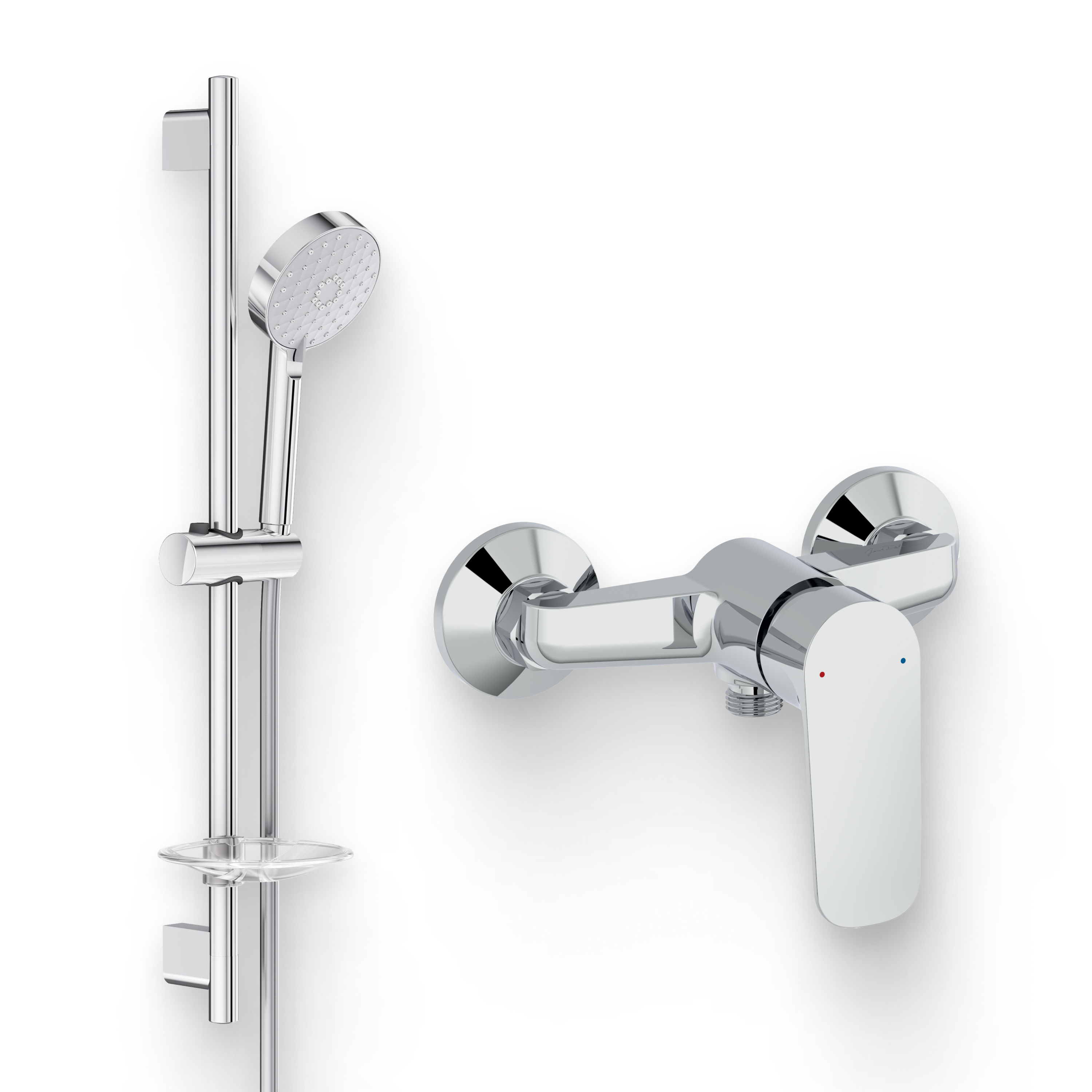 Душевой комплект Смеситель для душа Jacob Delafon Oscar E29843-CP + Гарнитур Awaken E99898RU-CP