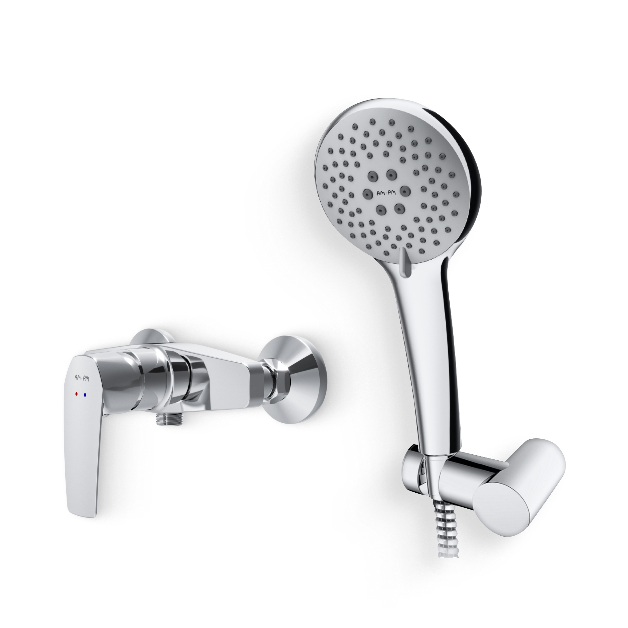 Душевой комплект Смеситель для душа AM.PM Gem + Гарнитур Like