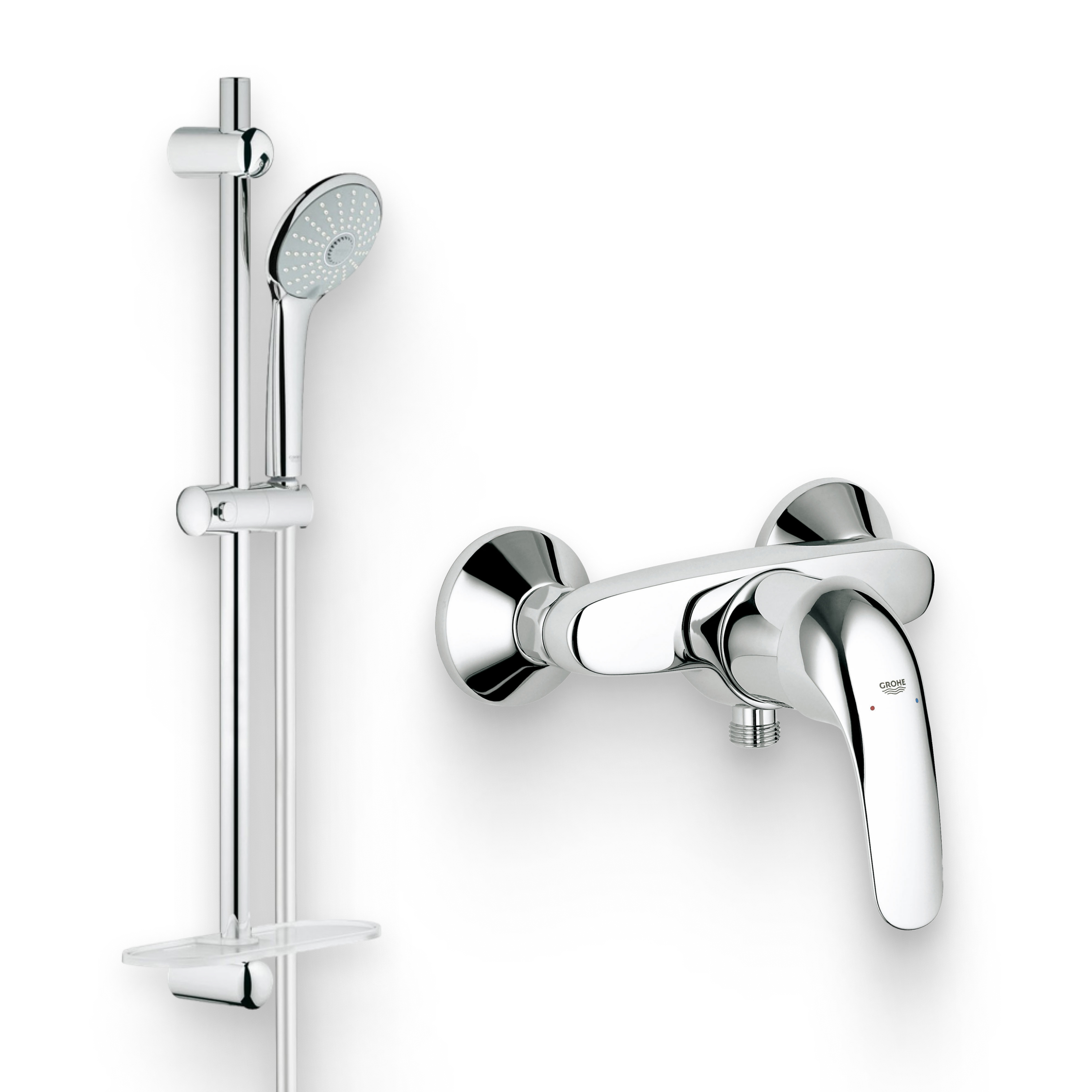 Душевой комплект Смеситель для душа Grohe Euroeco 32740000 + Гарнитур Euphoria 27266001
