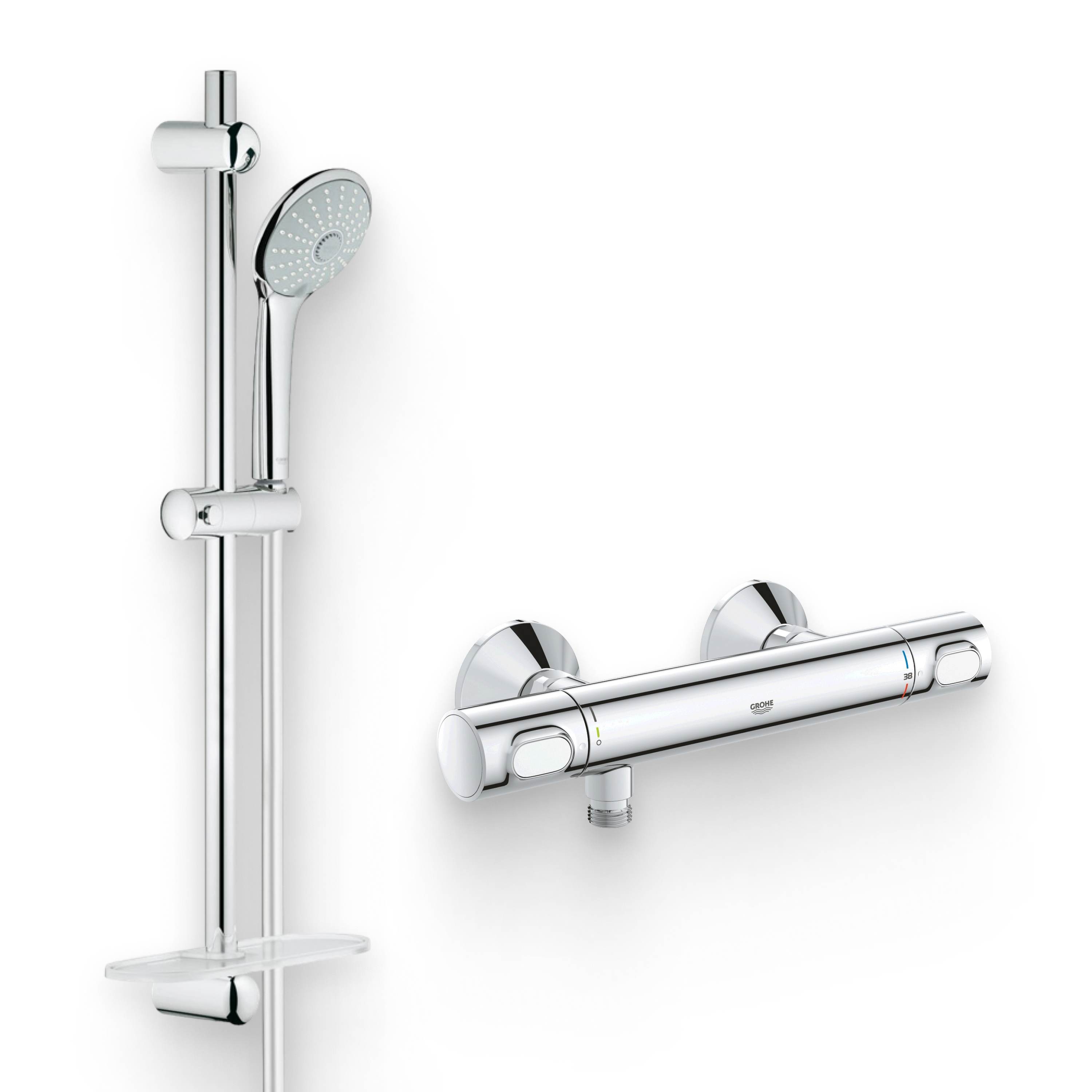 Душевой комплект Термостат Grohe Grohtherm 34793000 + Гарнитур Euphoria 27266001