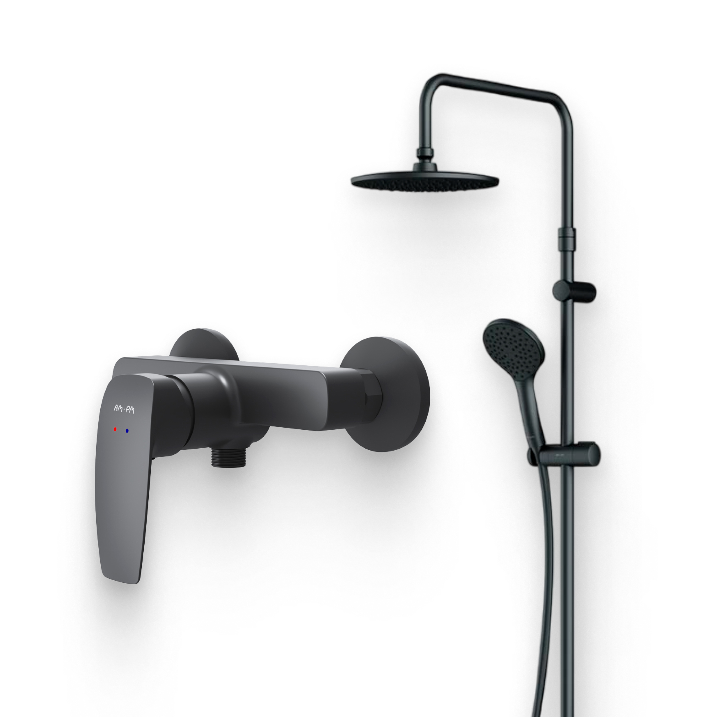 Душевой комплект Смеситель для душа AM.PM Tender F45A20022 + Стойка Gem F0790022