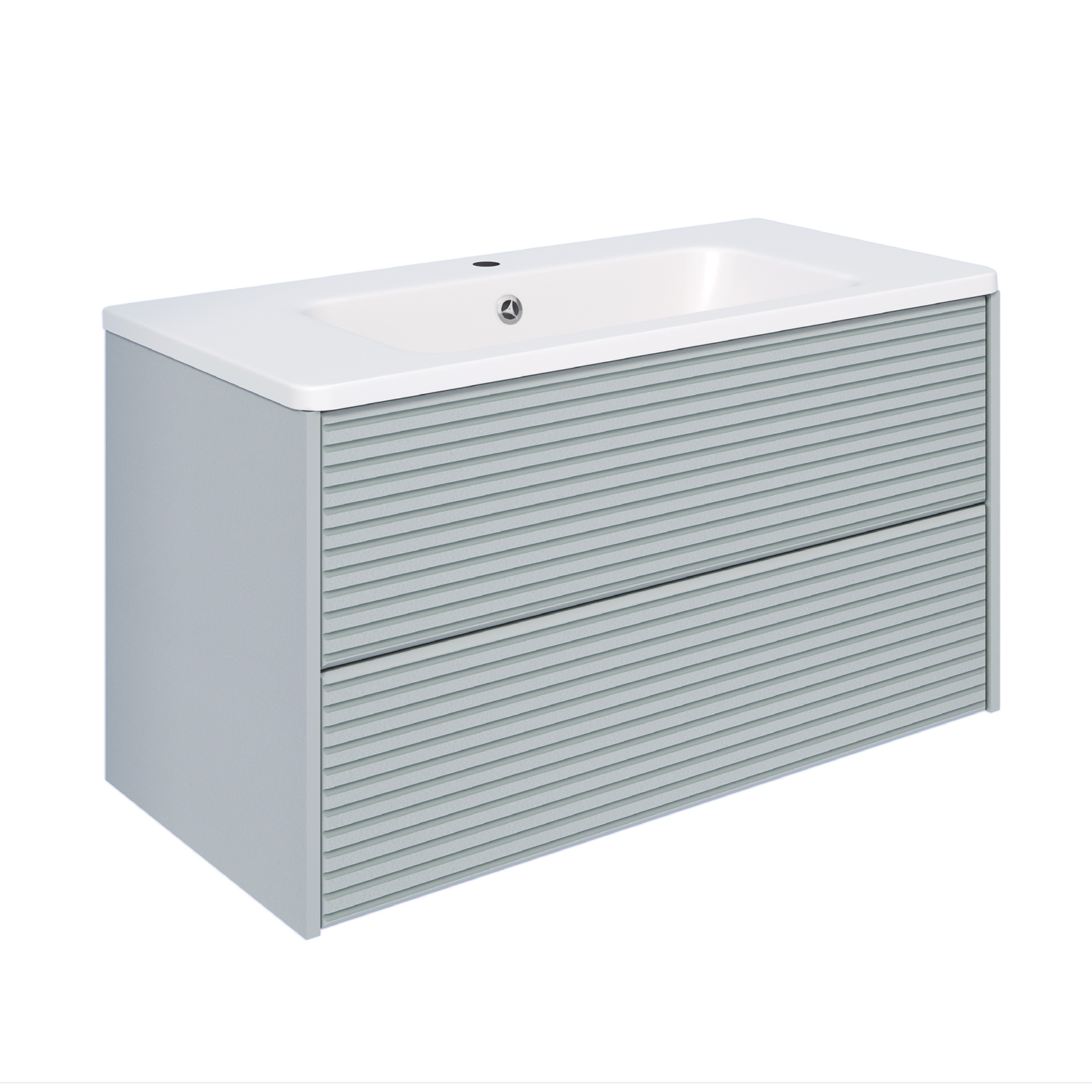 Тумба с раковиной Aqua de Marco Parma 100 подвесная, мята