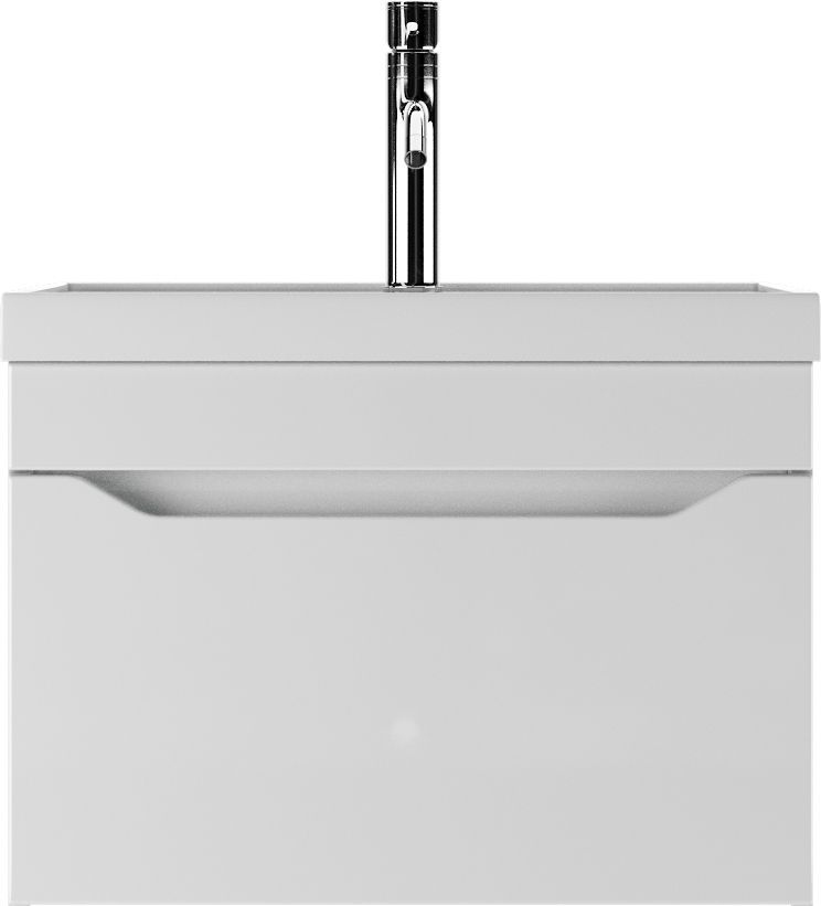 Тумба с раковиной Айсберг Ева 60 подвесная, 1 ящик, белая