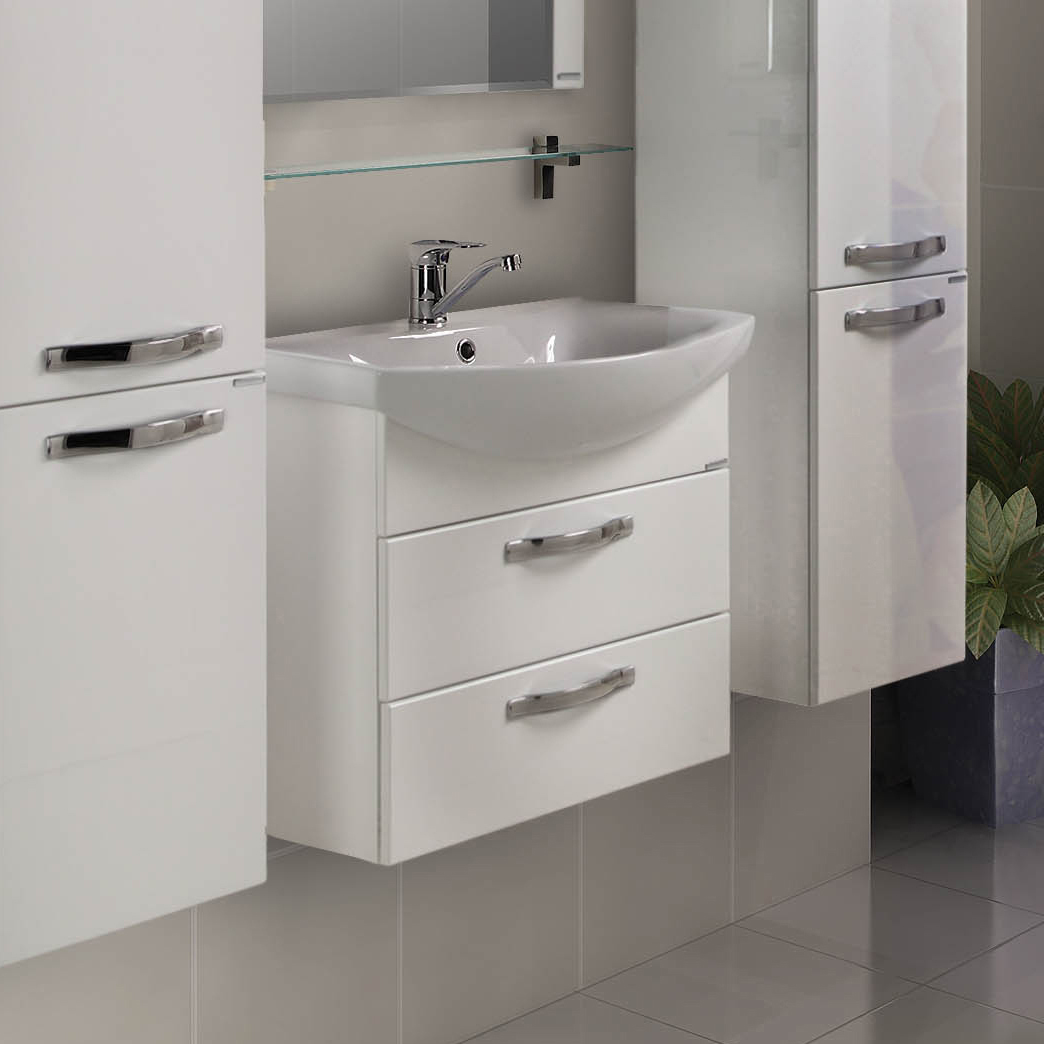 Тумба под раковину без столешницы AQUATON Ария М 65 белая