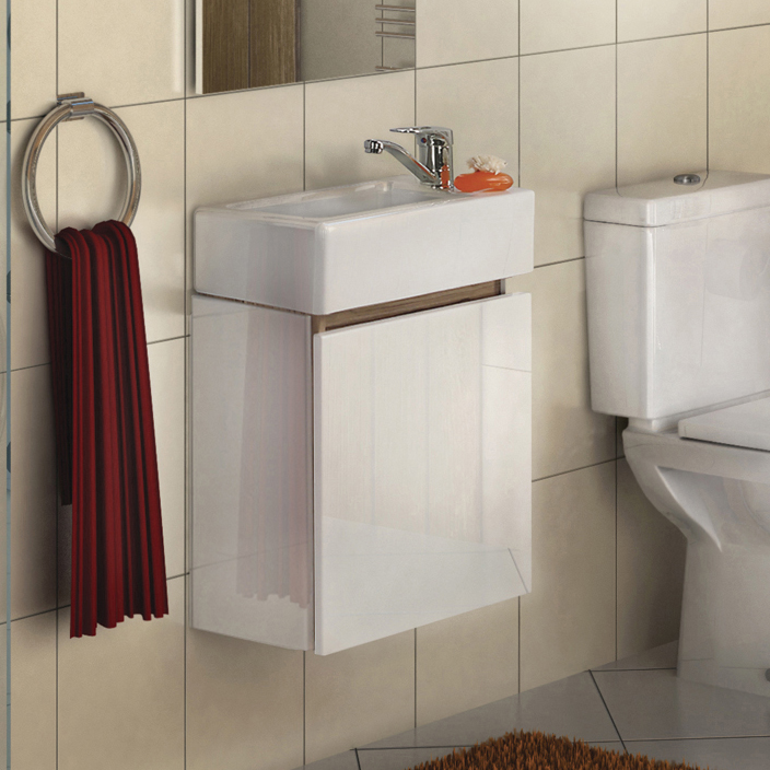 Тумба под раковину без столешницы AQUATON Эклипс М эбони светлый L