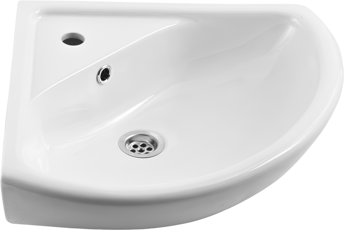 Мебельная раковина Runo Rosa Элегия 45 накладная, белая, квадратная, фарфор