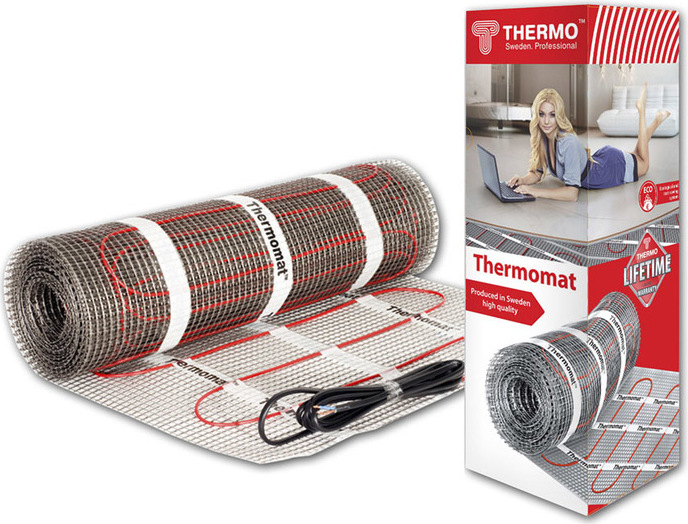 Теплый пол Thermo Thermomat 180 под плитку, в стяжку, на стяжку, 270 Вт, 1,5 м2
