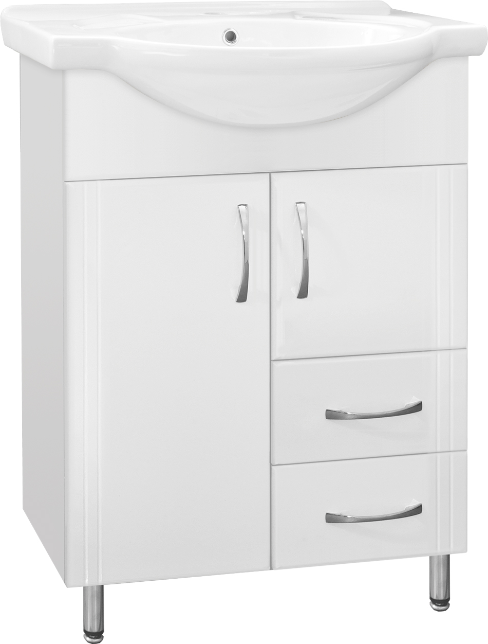 Тумба под раковину без столешницы Style Line Эко Стандарт №10/2 60 белая