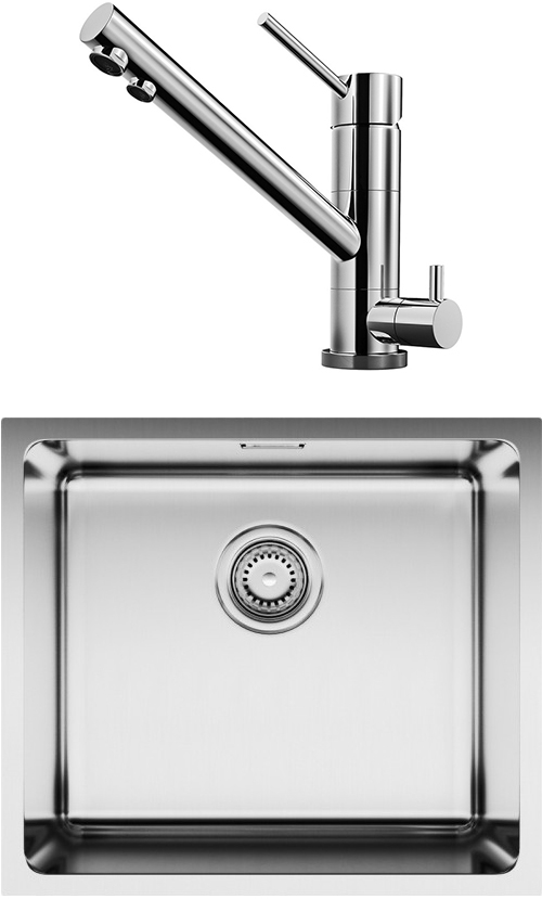 Комплект Мойка Omoikiri TADZAVA 49-U IN, нержавеющая сталь + Смеситель Tonami C, хром