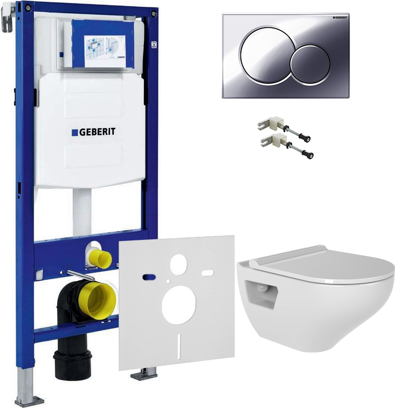 Комплект 5 в 1 Унитаз подвесной Bien Ion IOKA050N2VP0W5000 + Крепления Geberit Duofix 111.815.00.1 к стене + Звукоизоляция 156.050.00.1 + Кнопка Sigma 01 115.770.21.5 цвет глянцевый хром + Инсталляция UP 320 111.300.00.5 (111.950.00.6)