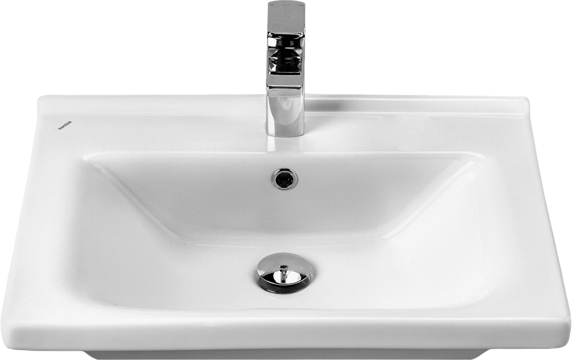 Мебельная раковина AQUATON Миранда 60 накладная, белая, прямоугольная, фарфор
