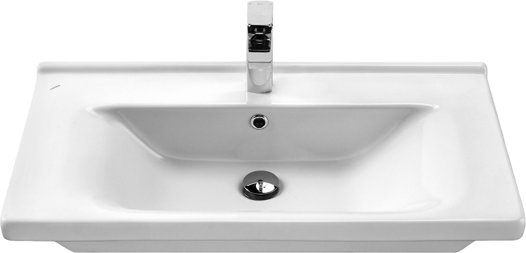 Мебельная раковина AQUATON Миранда 80 накладная, белая, прямоугольная, фарфор