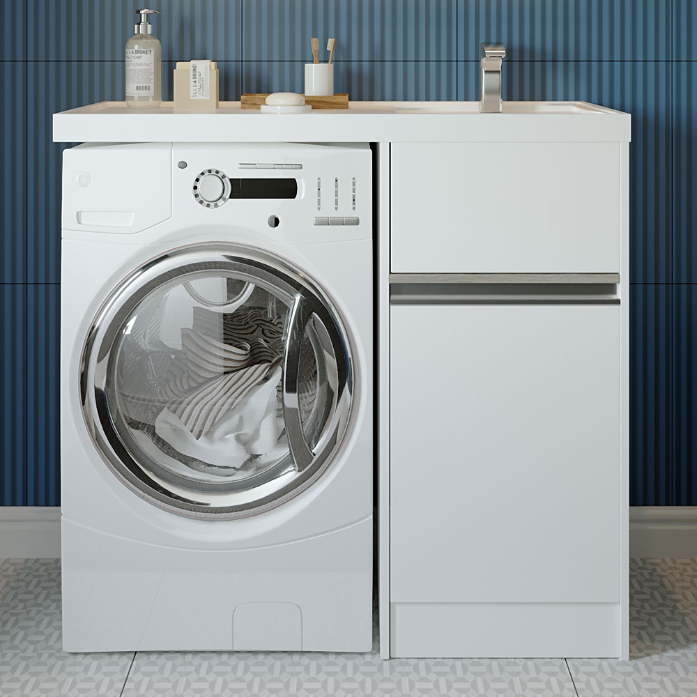 Тумба с раковиной AQUATON Лондри 40 R под стиральную машину