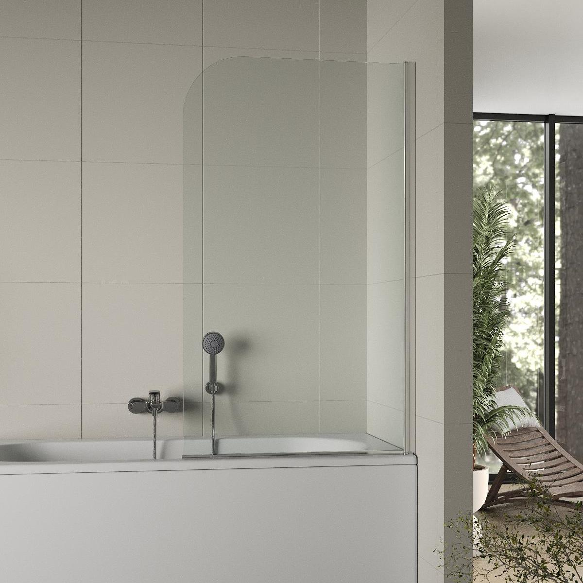 Шторка на ванну Agger A02 A02 080TCR 80х140, стекло прозрачное