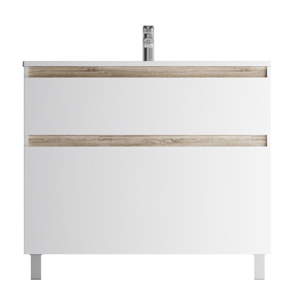 Тумба с раковиной AM.PM X-Joy 100, напольная, белый глянец