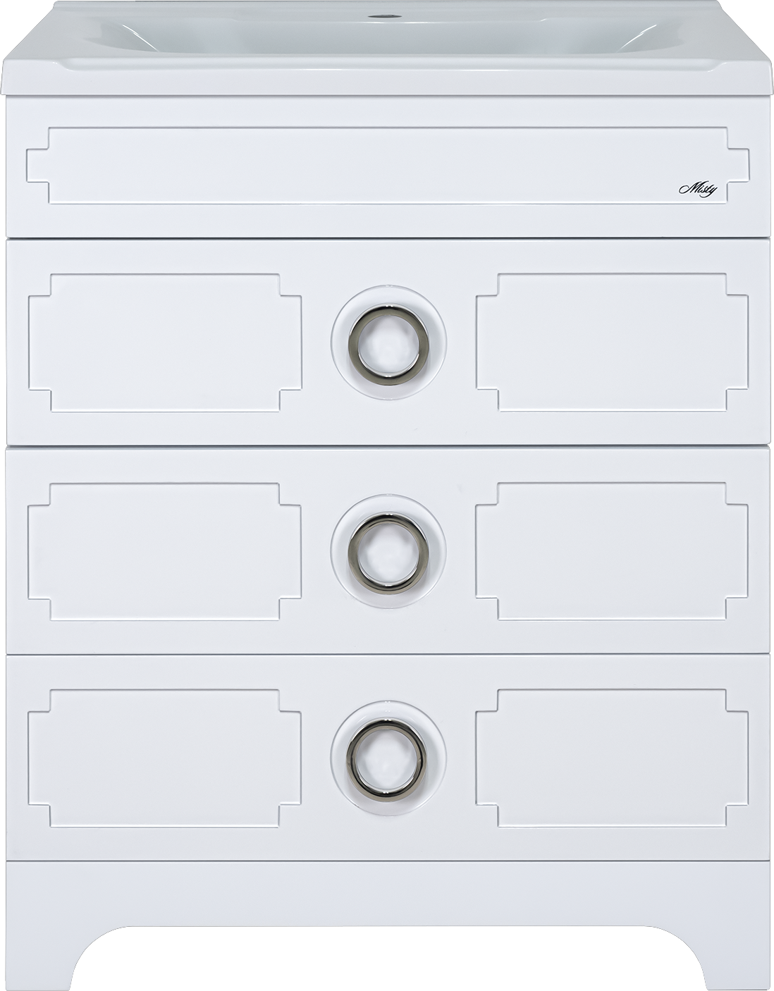 Тумба с раковиной Misty Лейла 60 белая