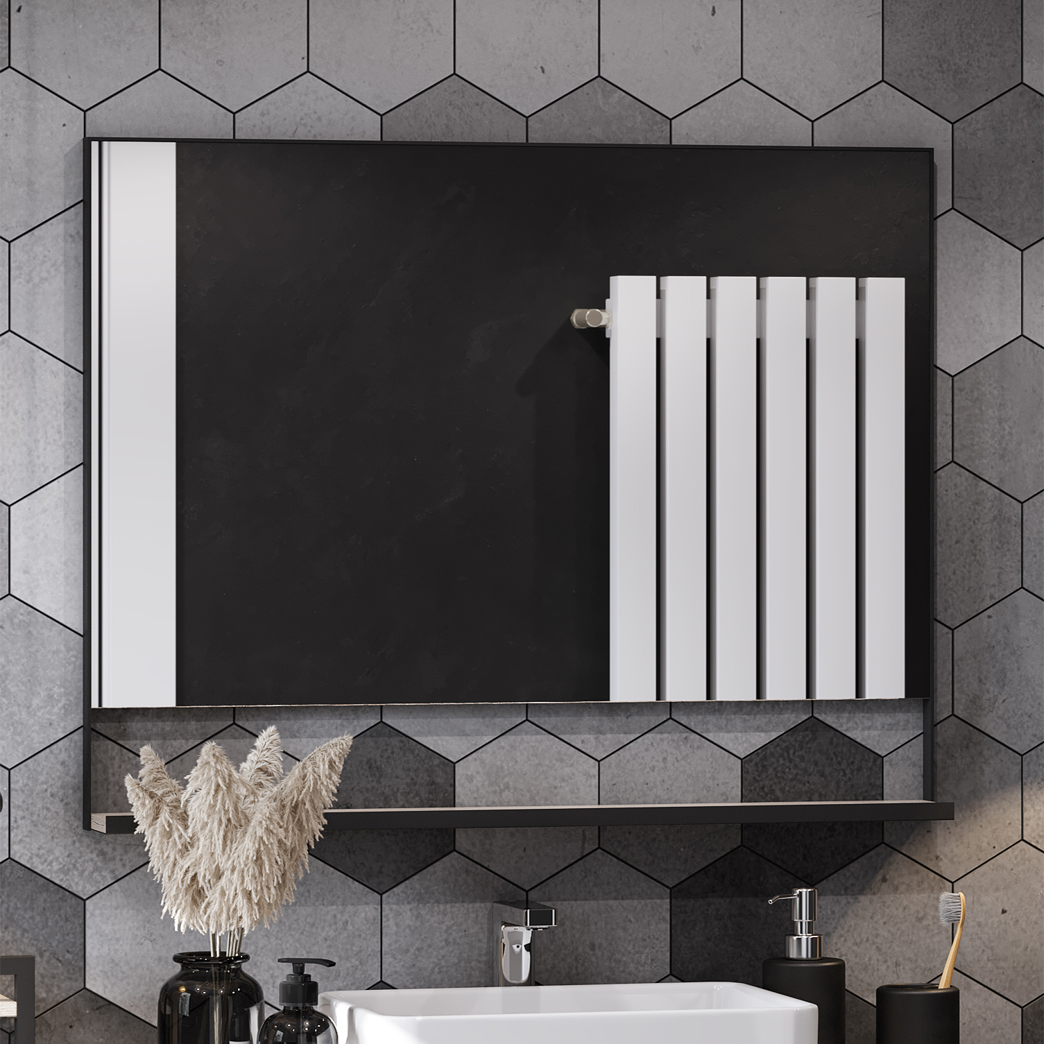 Зеркало AQUATON Лофт Урбан 100 с полкой