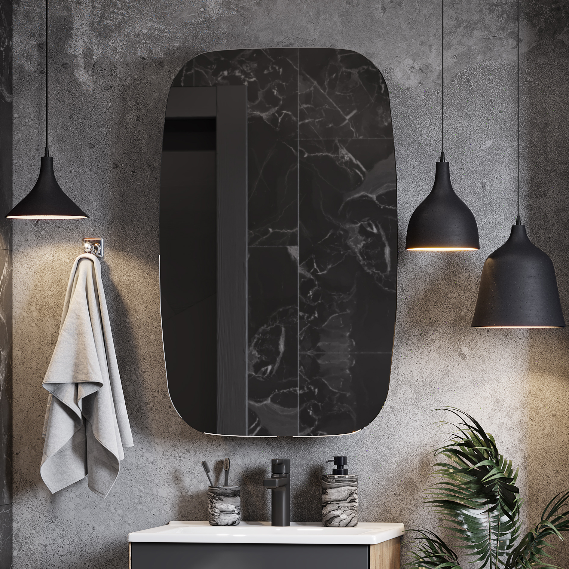 Зеркало-шкаф AQUATON Сохо 60 R графит