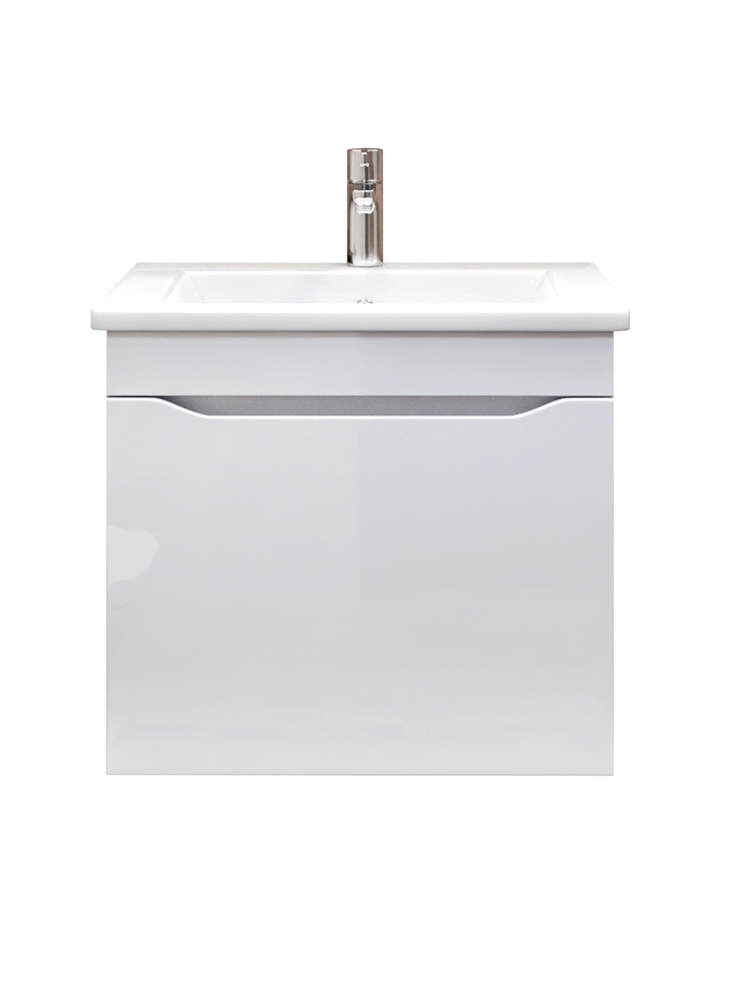 Тумба под раковину без столешницы Vigo Grani 75 подвесная, 1 ящик, белая