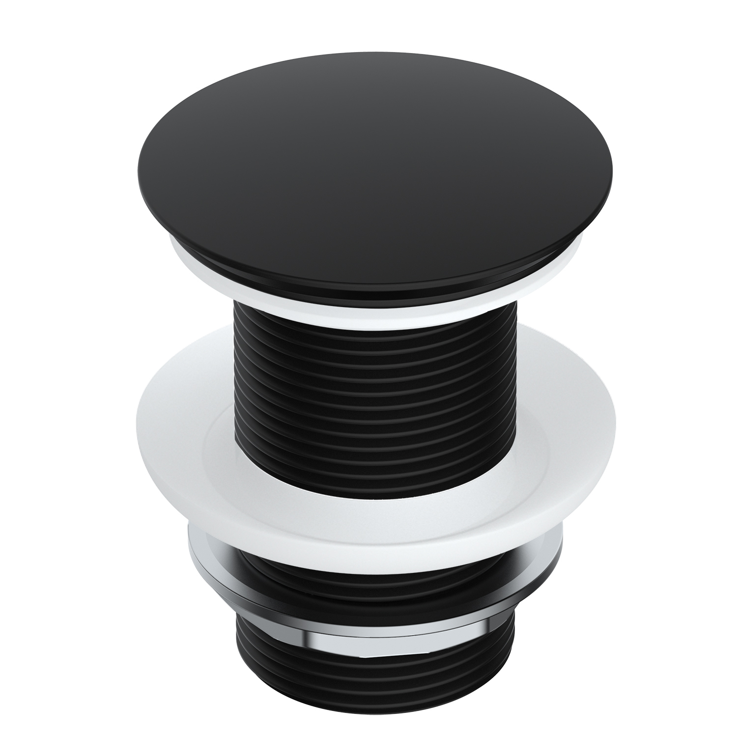 Донный клапан для раковины Wasserkraft A245 без перелива, матовый черный