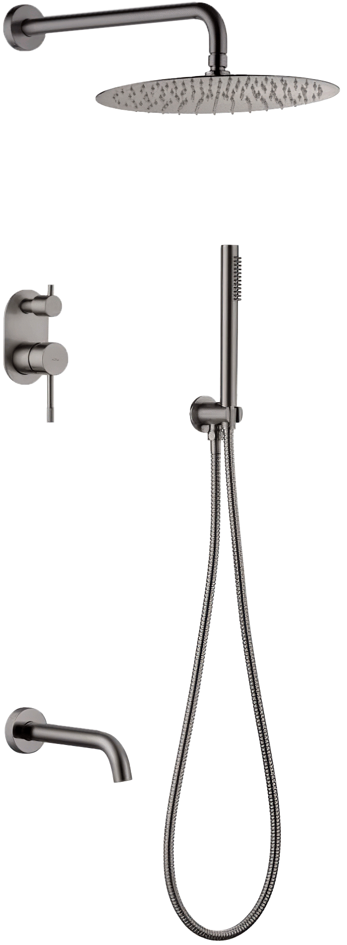 Душевой комплект Boheme Uno 464-2-GM gun metal