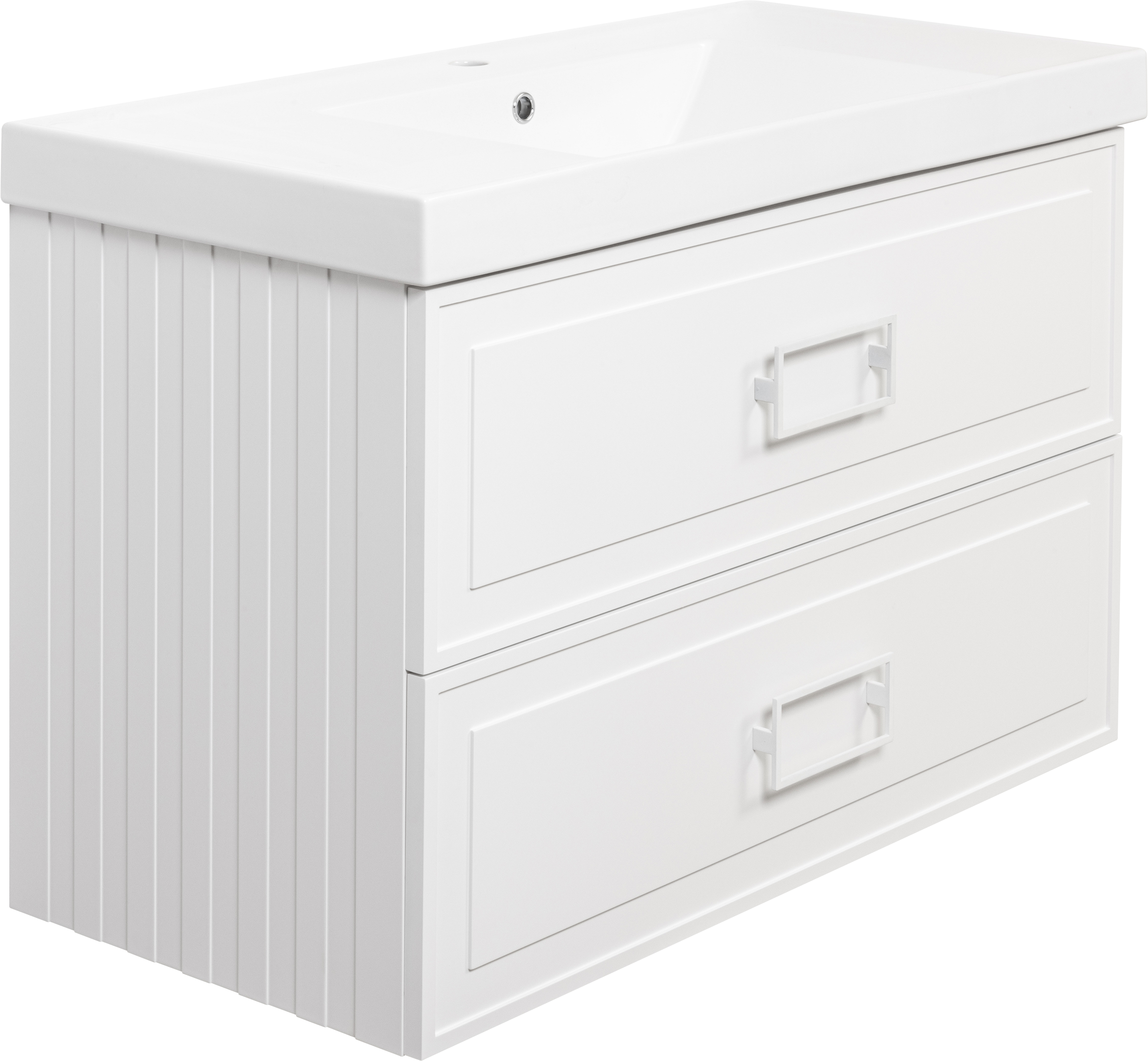 Тумба под раковину без столешницы La Fenice Cubo 100 Twin, белая