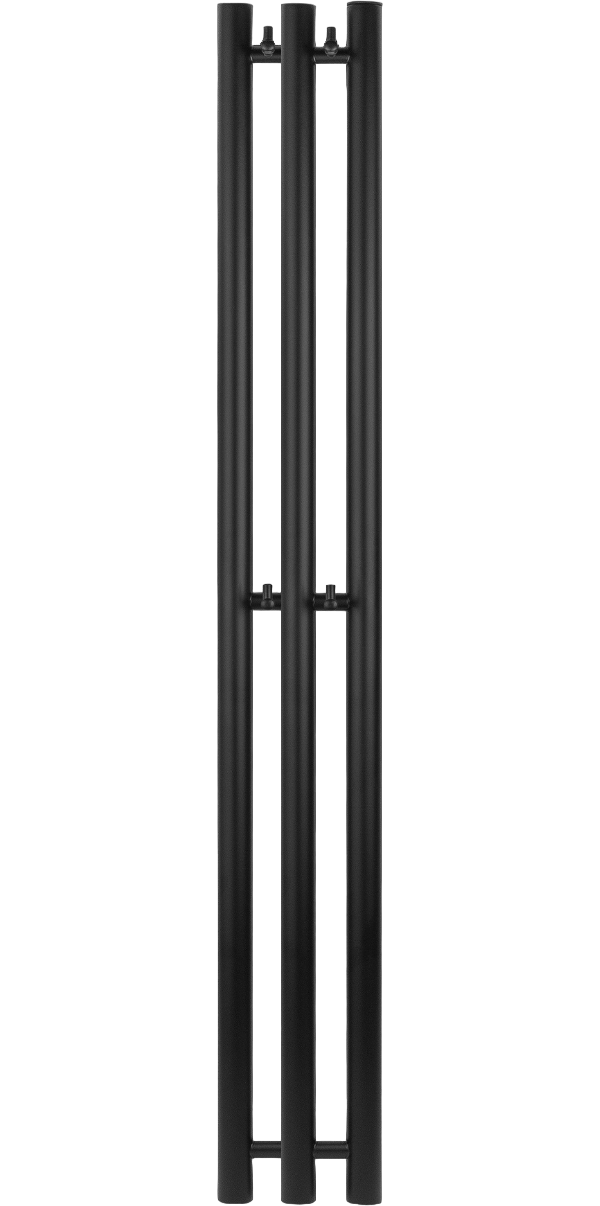 Полотенцесушитель водяной Secado Бергамо 3К 1500/140 150x15 см, матовый черный, лесенка