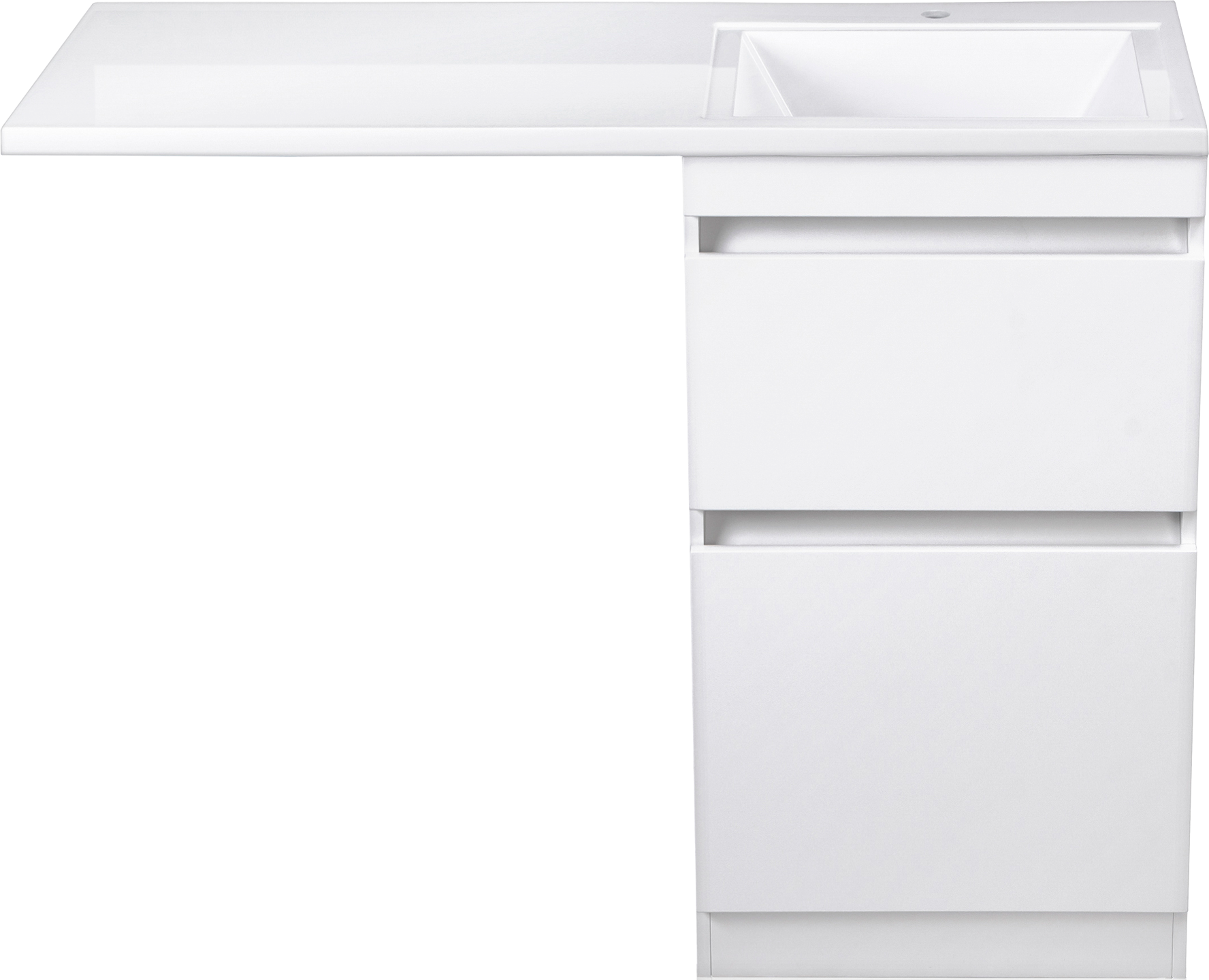 Тумба с раковиной Style Line Даллас 110 Люкс Plus напольная, белая R