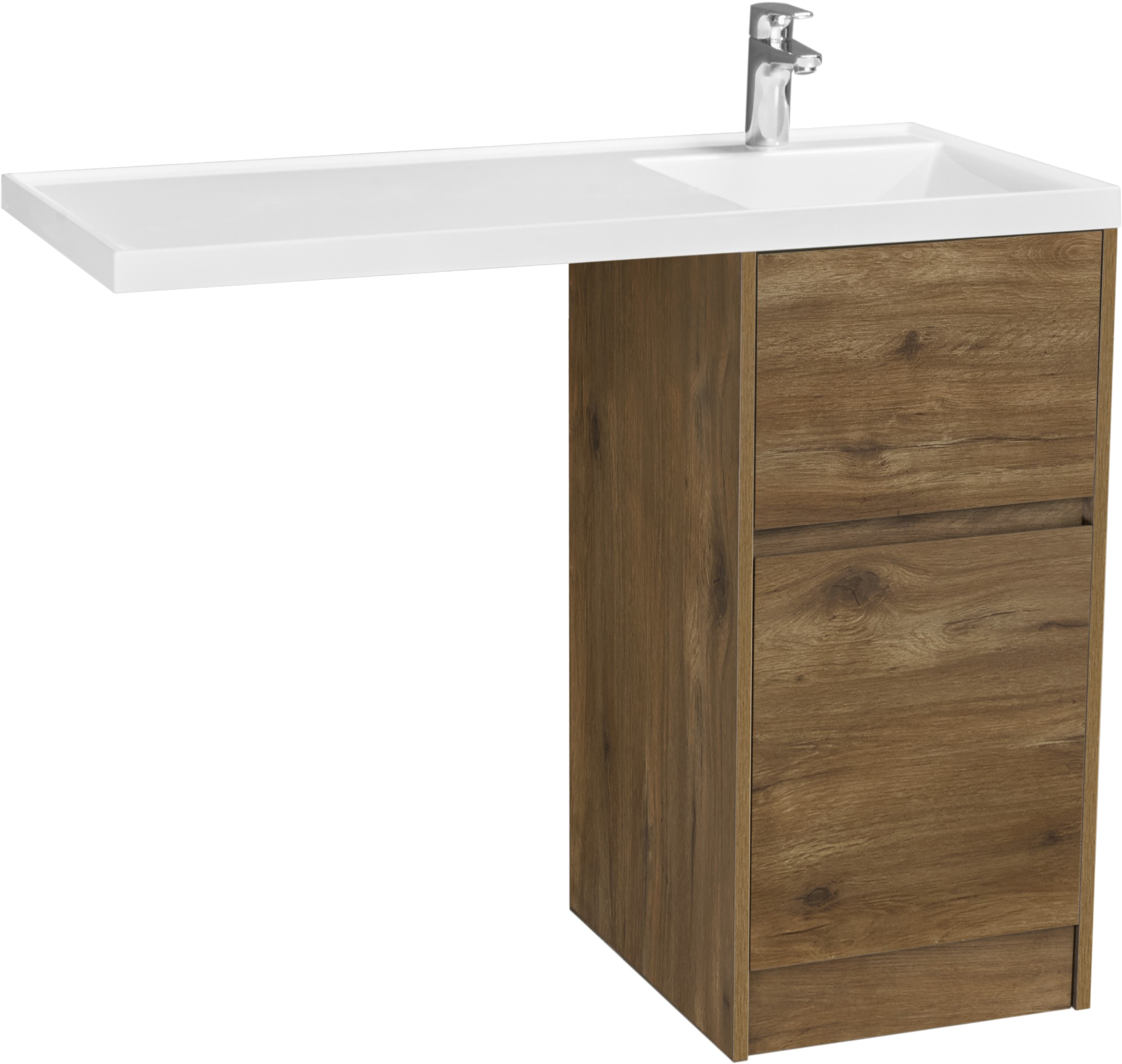 Тумба с раковиной AQUATON Лондри 40 R, дуб рустикальный