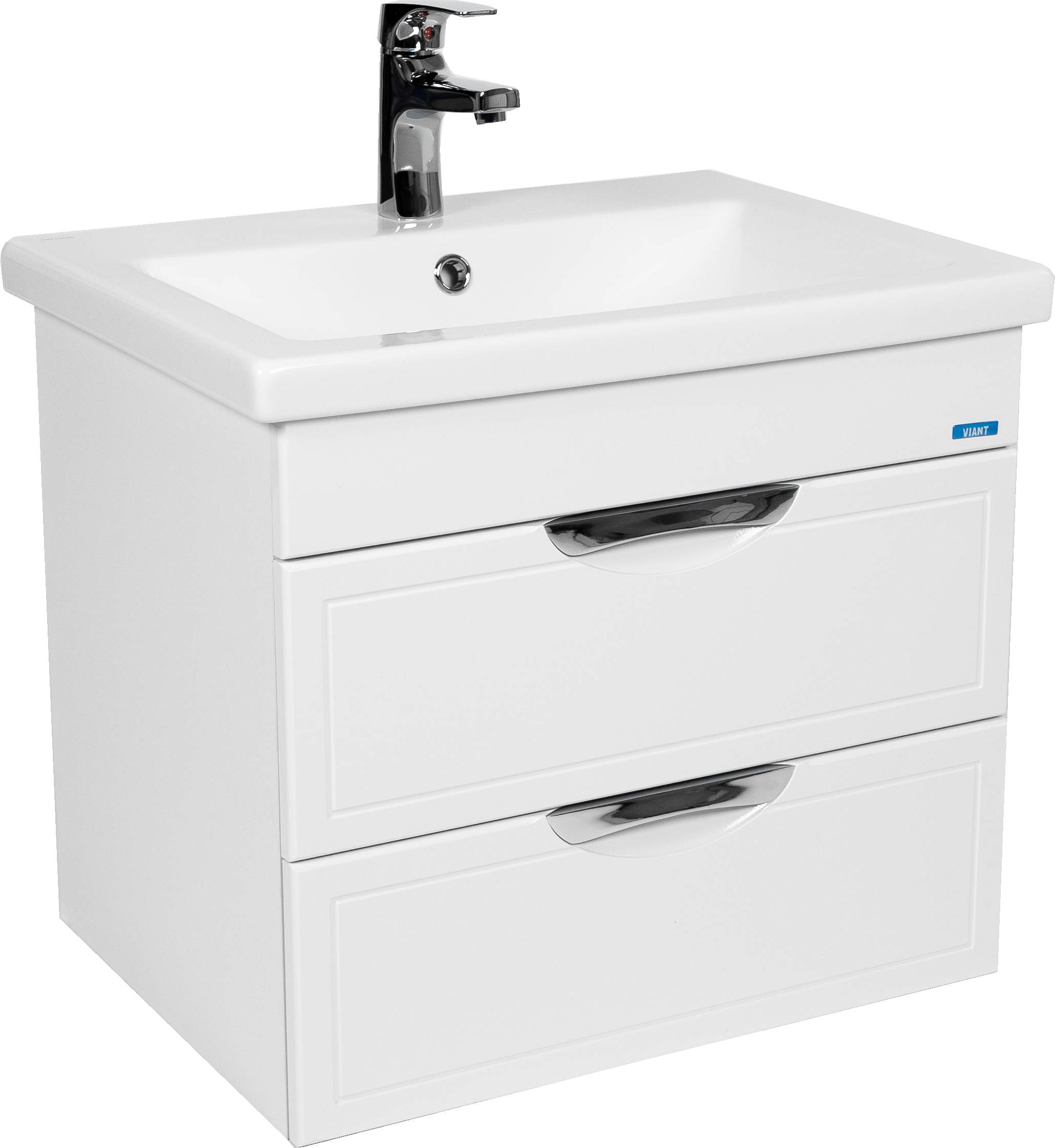 Тумба с раковиной VIANT Лима 60 подвесная, 2 ящика