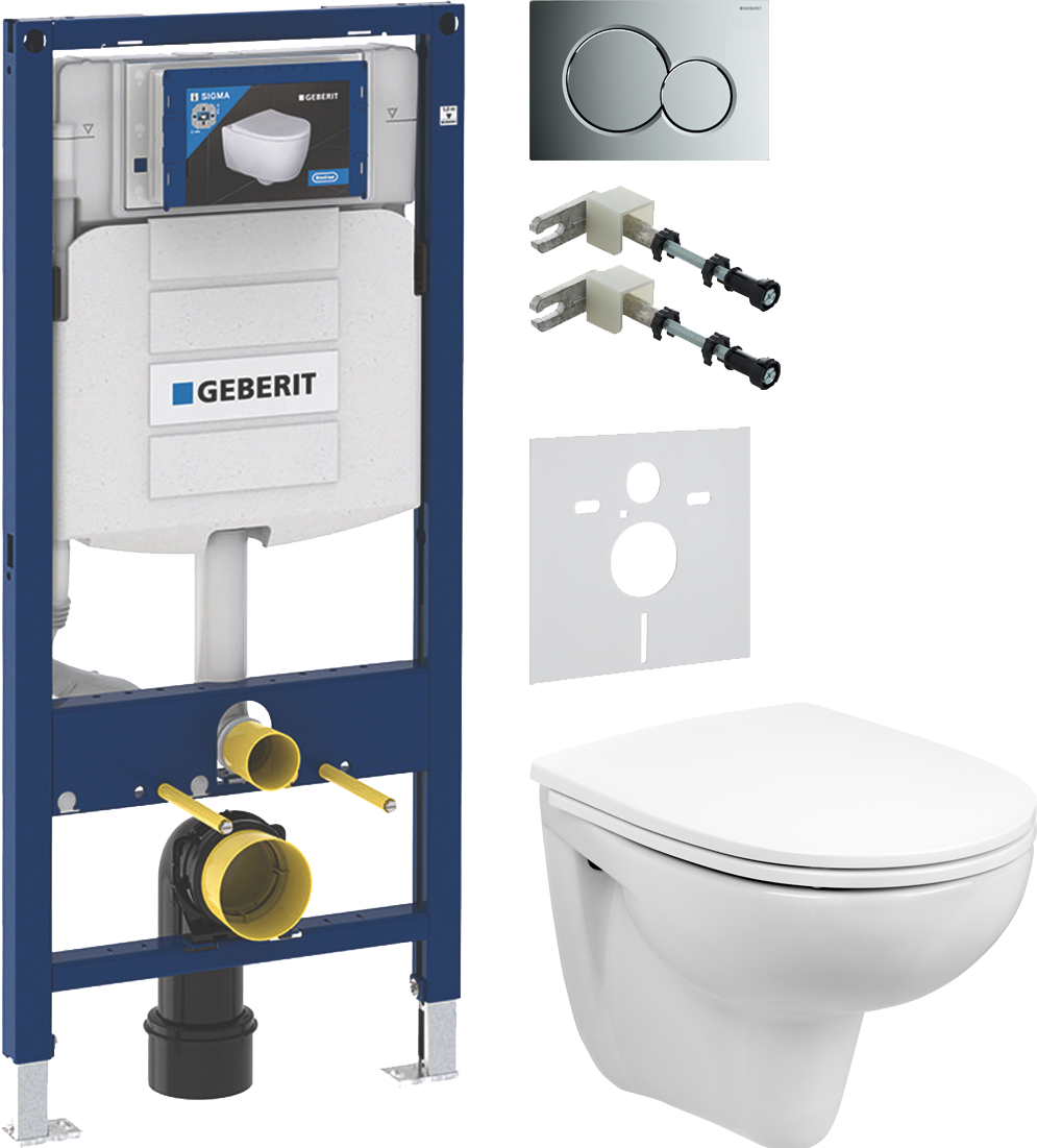 Комплект 5 в 1 Унитаз подвесной Wanfald Lauta 47302100005 + Звукоизоляция Geberit 156.050.00.1 + Инсталляция Duofix UP 320 111.300.00.5 (111.950.00.6) + Кнопка Sigma 01 115.770.21.5 цвет глянцевый хром + Крепления 111.815.00.1, к стене