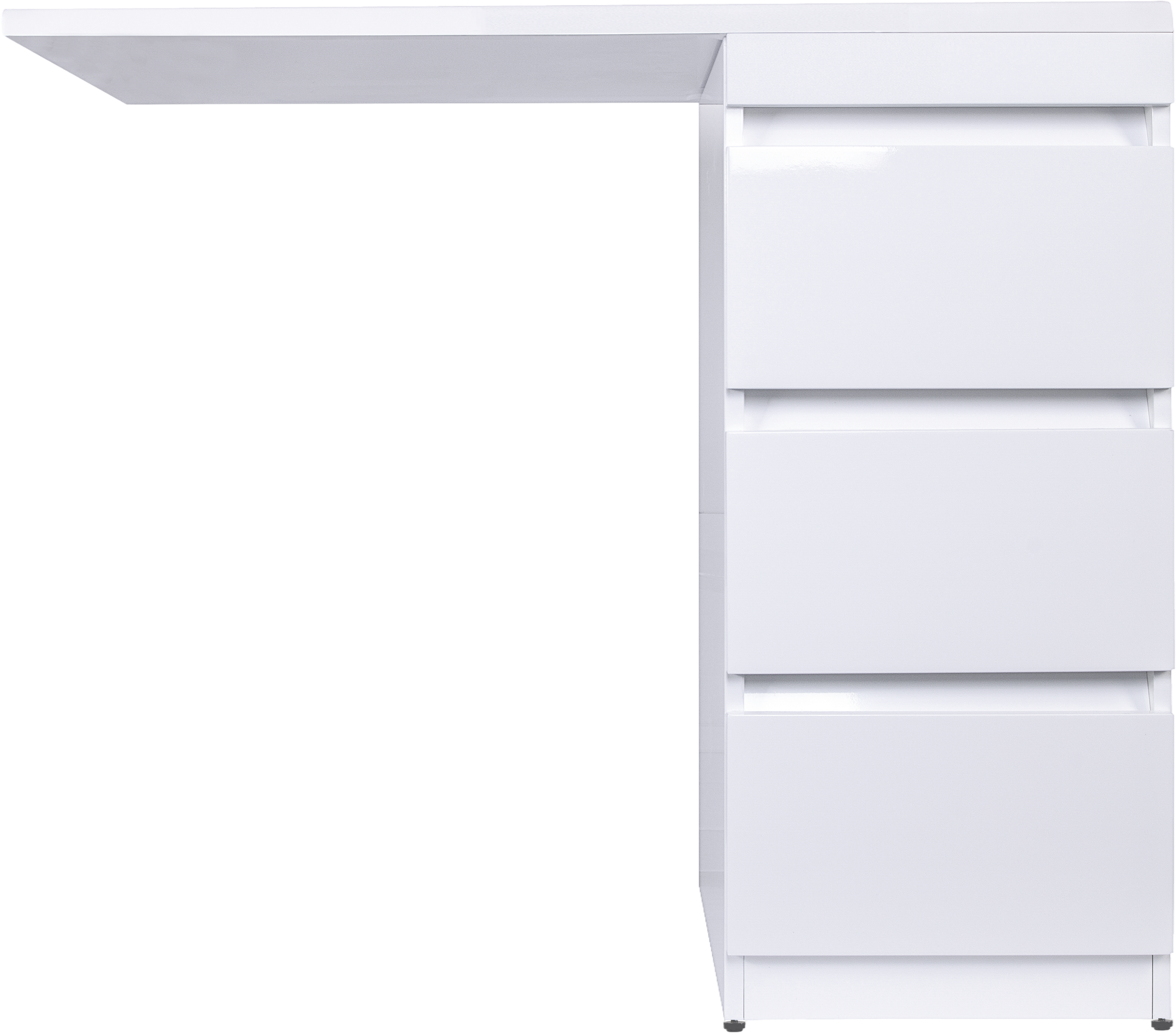 Тумба с раковиной Style Line Даллас 110 Люкс Plus R напольная, белая, 3 ящика