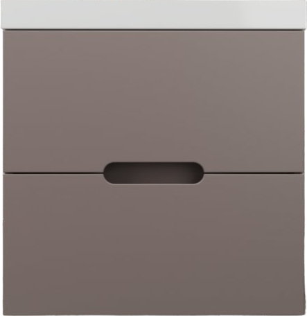 Тумба с раковиной Style Line Матис 60 подвесная, тауп темный