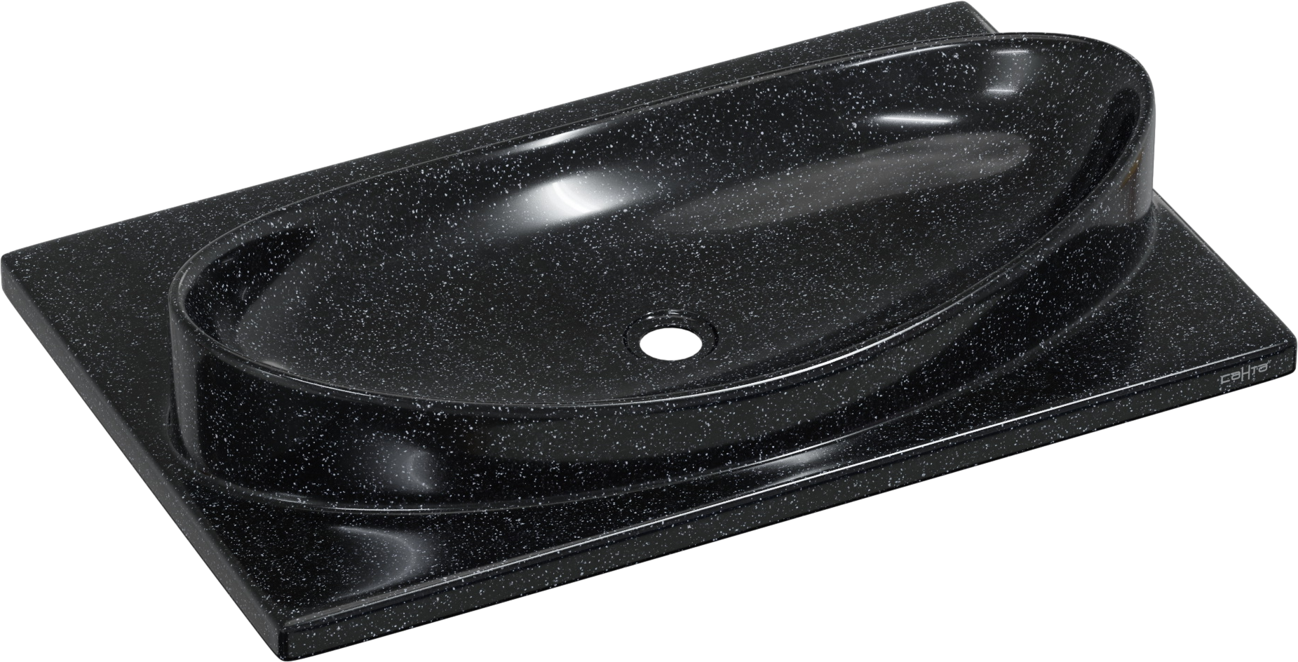 Раковина подвесная СаНта Вега 900144 70 млечный путь, овальная, литьевой мрамор