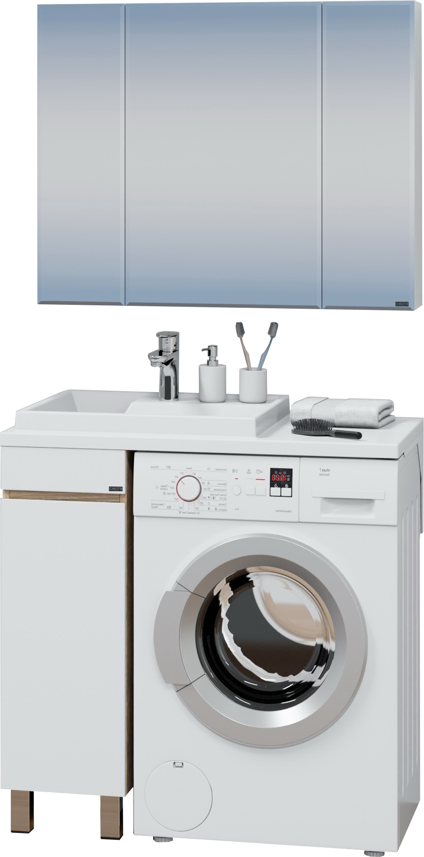 Мебель для ванной комнаты СаНта Марс 29 L под стиральную машину, напольная, 1 дверца, янтарная