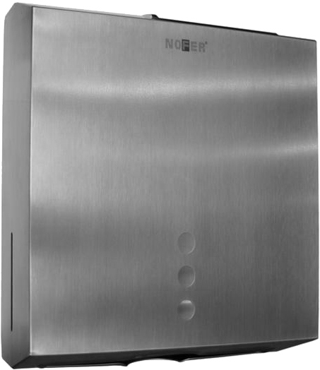 Диспенсер бумажных полотенец Nofer Inox 04006.S + Салфетки Nofer OC-1-33 100 шт