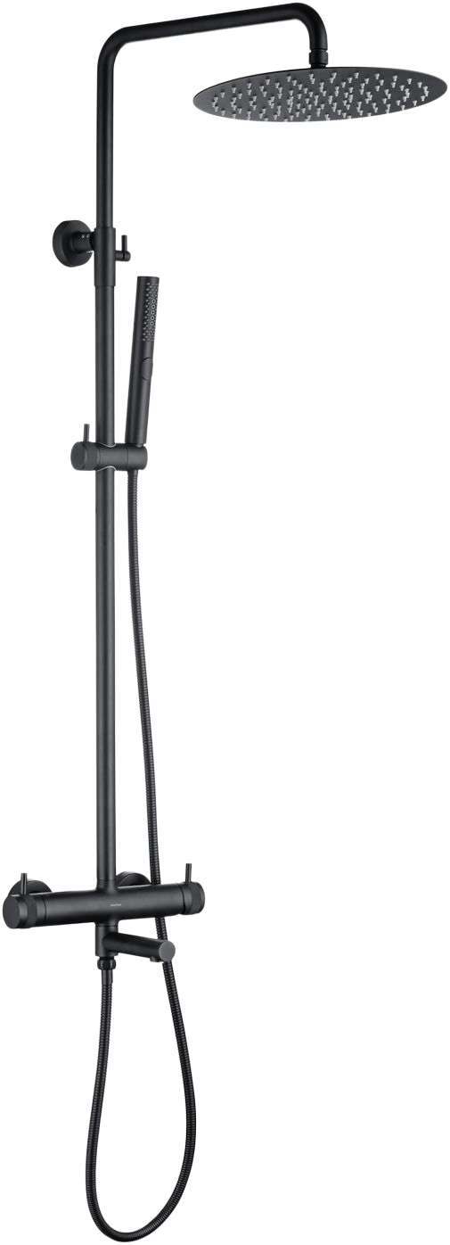 Душевая стойка Allen Brau Приорити (Priority) 5.31A10-31 с изливом черная