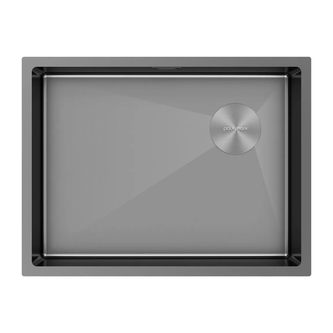 Мойка кухонная Paulmark Next-Skew PM885844-GM вороненая сталь