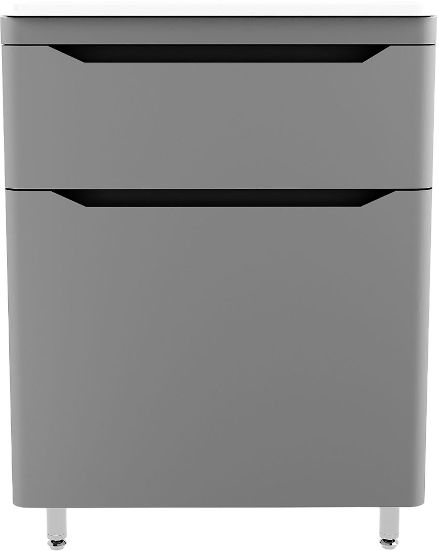 Тумба с раковиной Style Line Марелла 60 напольная, серая