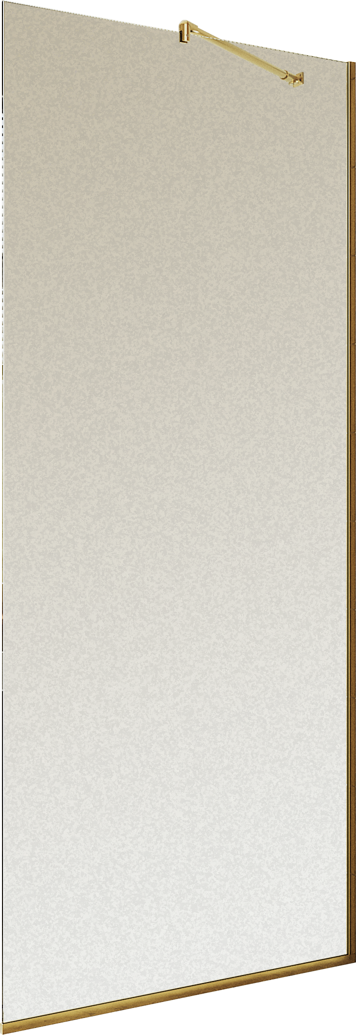 Душевая перегородка Maybahglass MGD-706-3у 69 см, профиль золото, стекло сатин